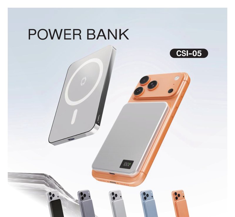 マグネット吸着型 薄型モバイルバッテリー 5000mAh